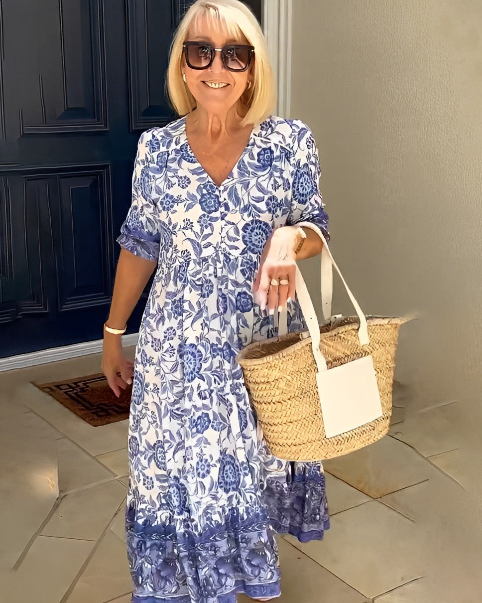 Keisha | Vestito floreale elegante con scollo a V