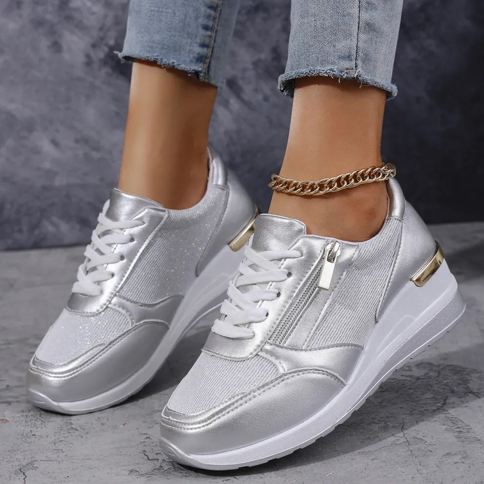 Serafina™ | Sneakers Ortopediche con Lacci e Zip Laterale