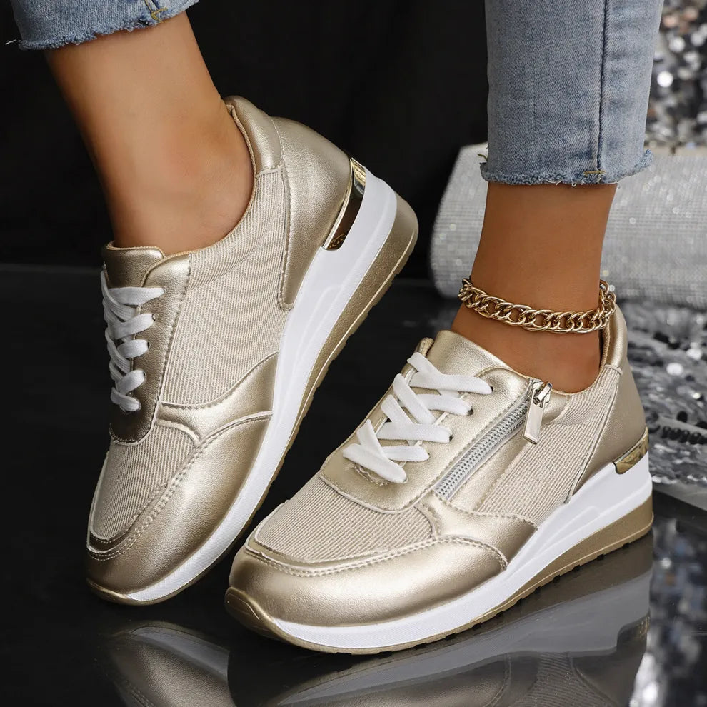 Serafina™ | Sneakers Ortopediche con Lacci e Zip Laterale