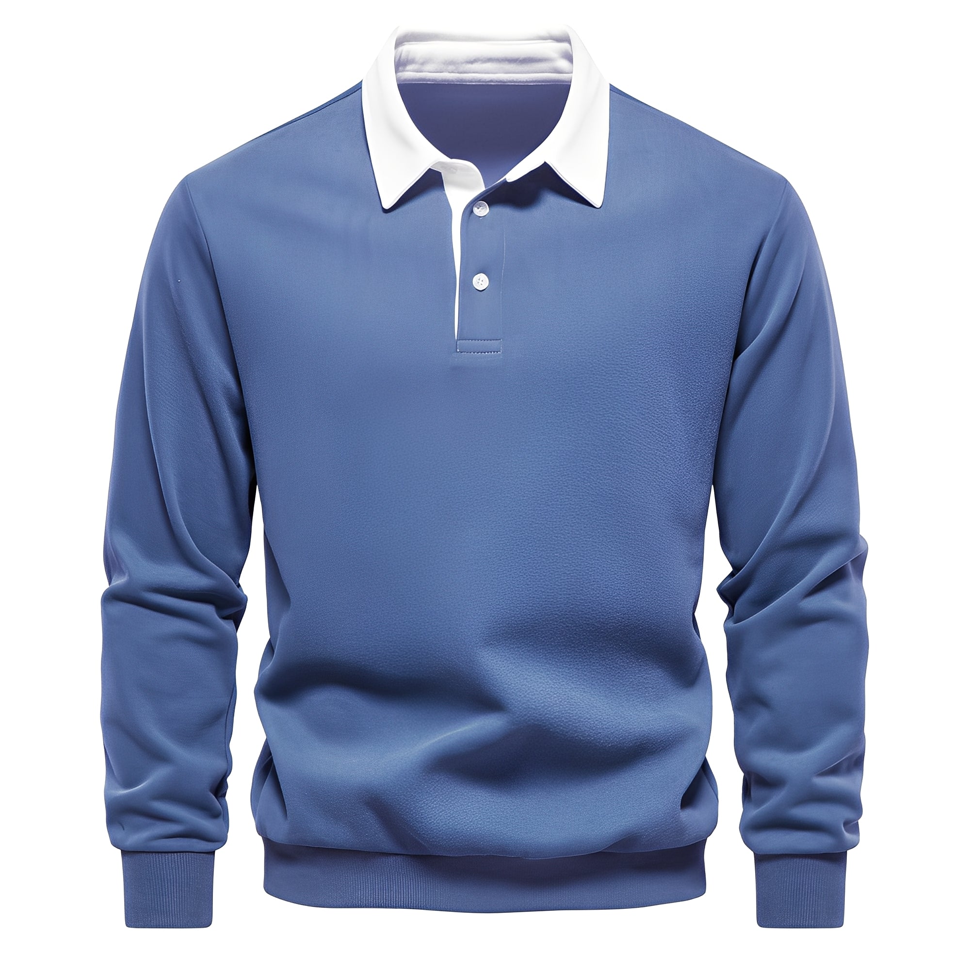 Shelton - Polo a maniche lunghe casual per uomo