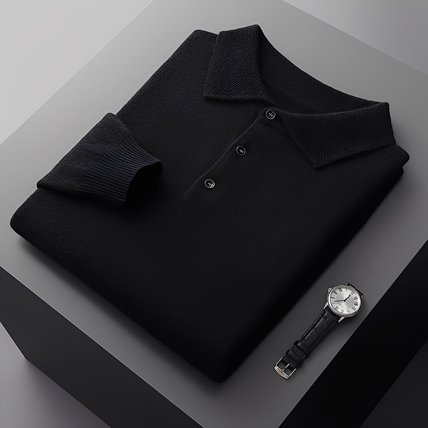 Romilly - Maglione Polo Formale in Cashmere per Uomo