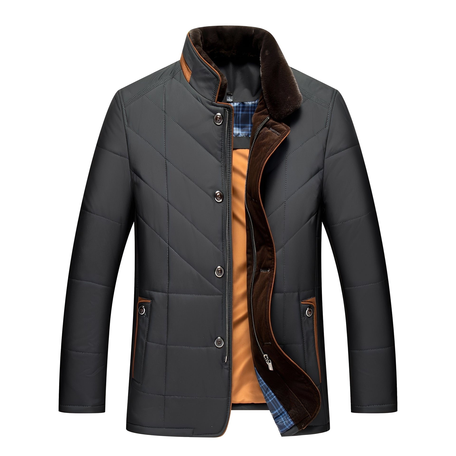 Rodney – Elegante giacca imbottita con bottoni per uomini