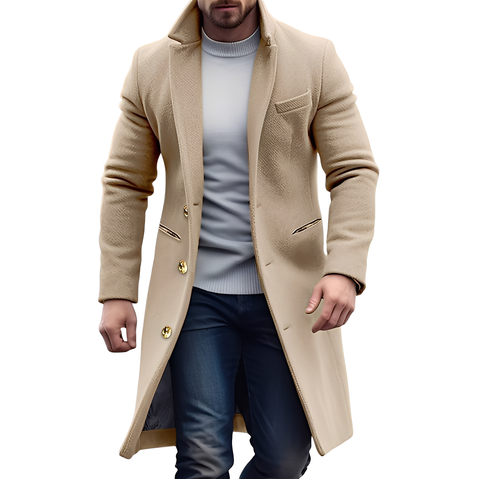 Reilly - Elegante Cappotto di Lana per Uomo