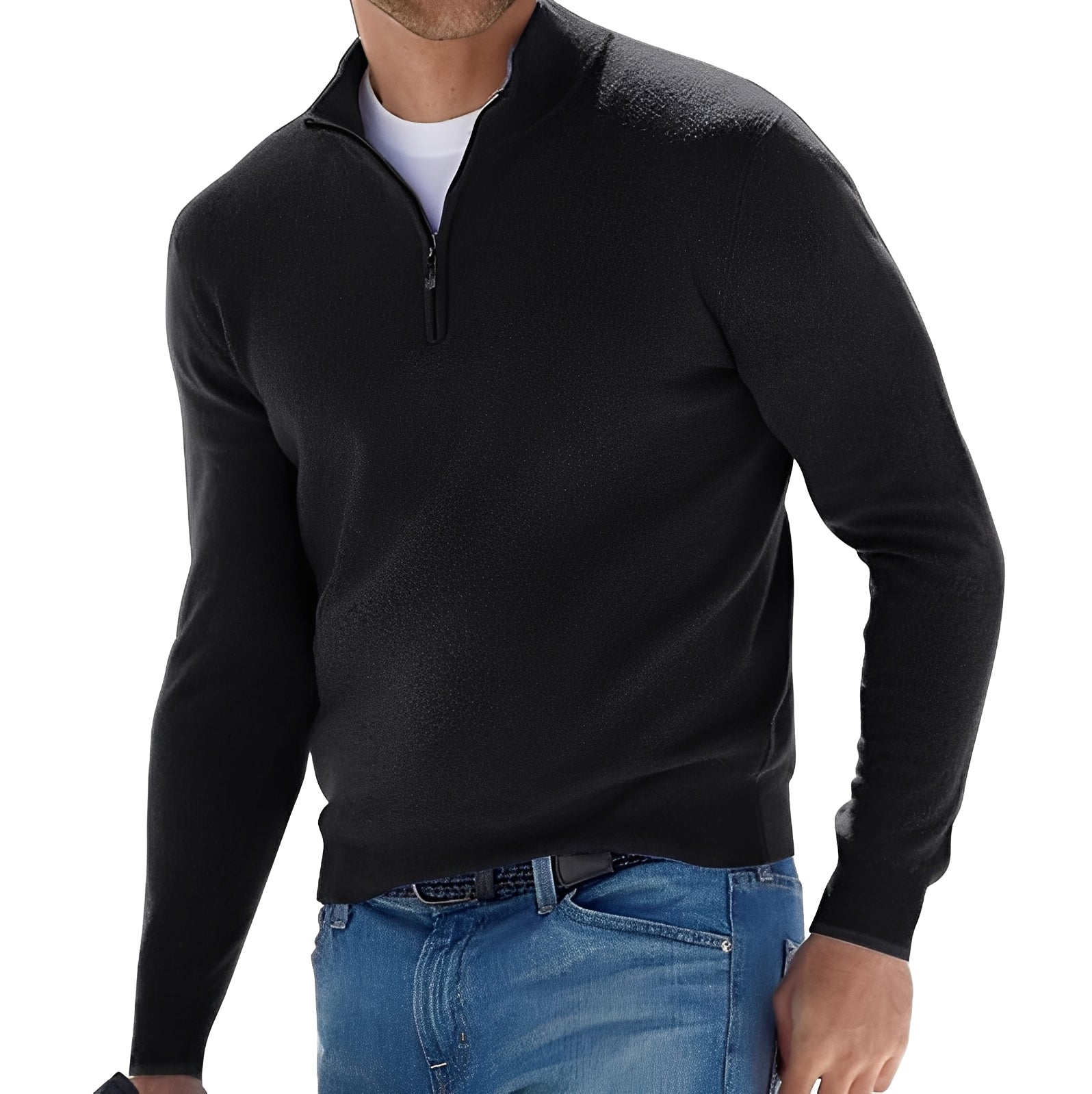 Nash - Maglione casual con zip per uomo