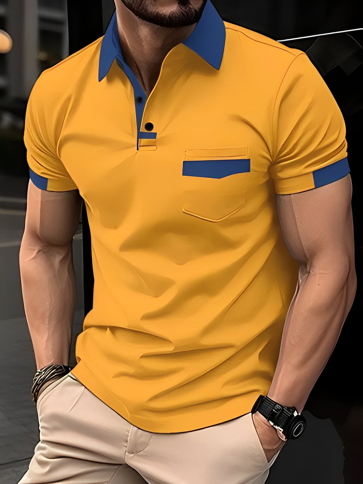Darwin - Polo Slim-Fit Casual per Uomo