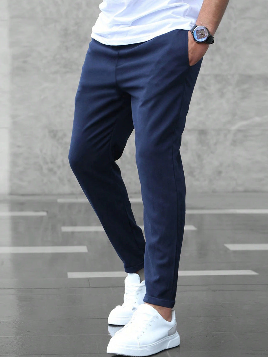 Allan - Casual, stretto pantaloni elastici con coulisse per uomini