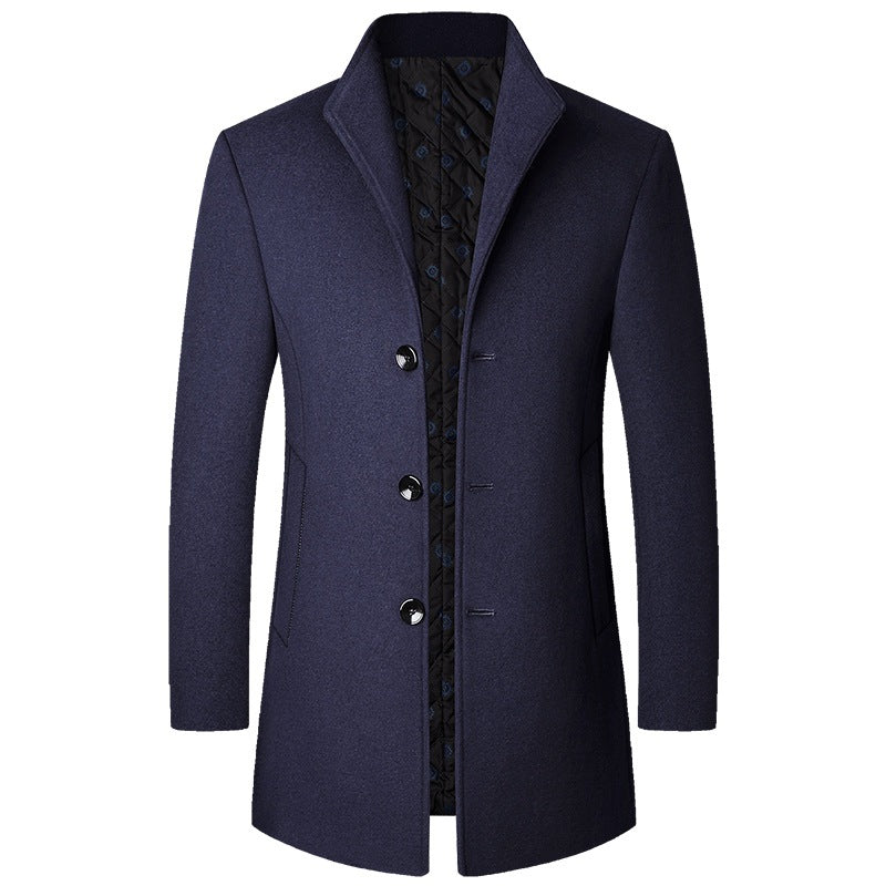 Colson - Elegante lungo cappotto di lana per uomini