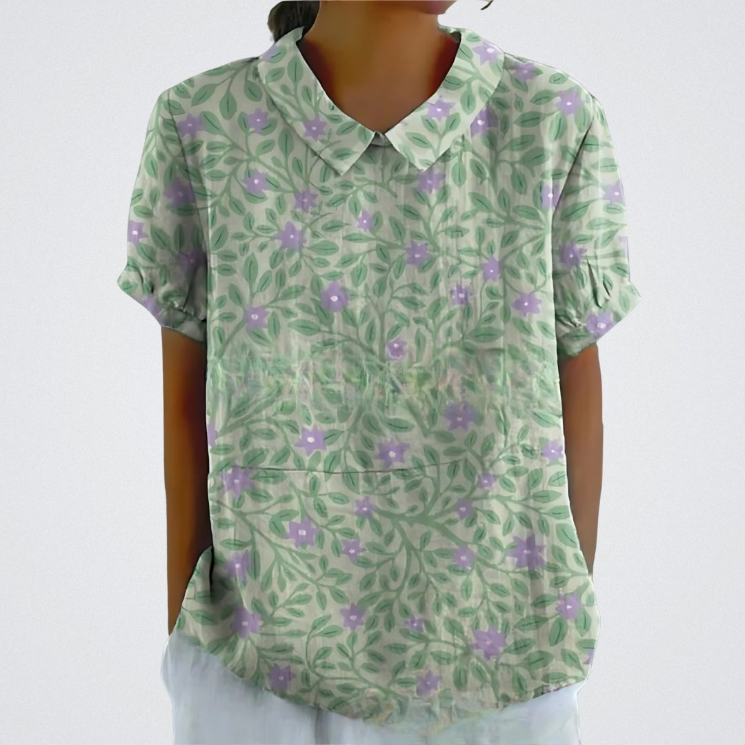 FABIANA|BLUSA FLOREALE ELEGANTE