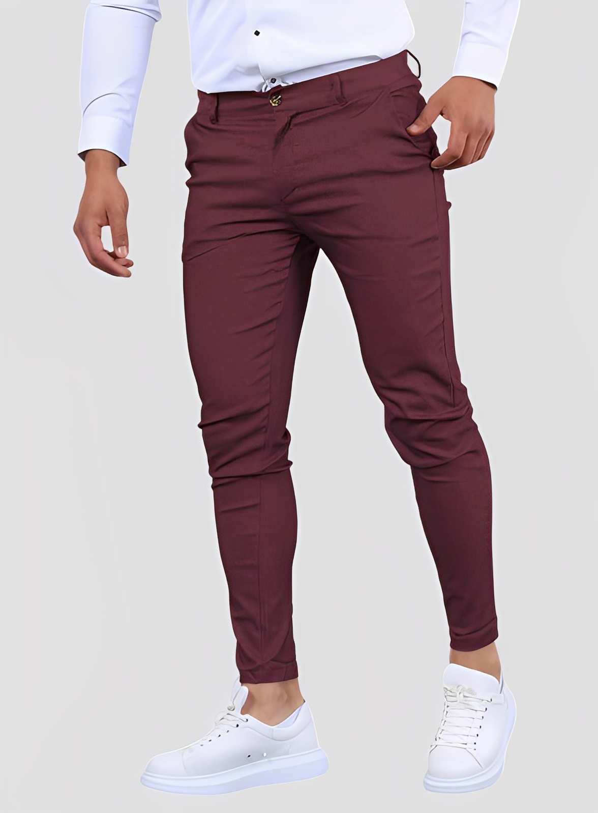 Reynard - Pantaloni skinny formali ed elasticizzati per uomini