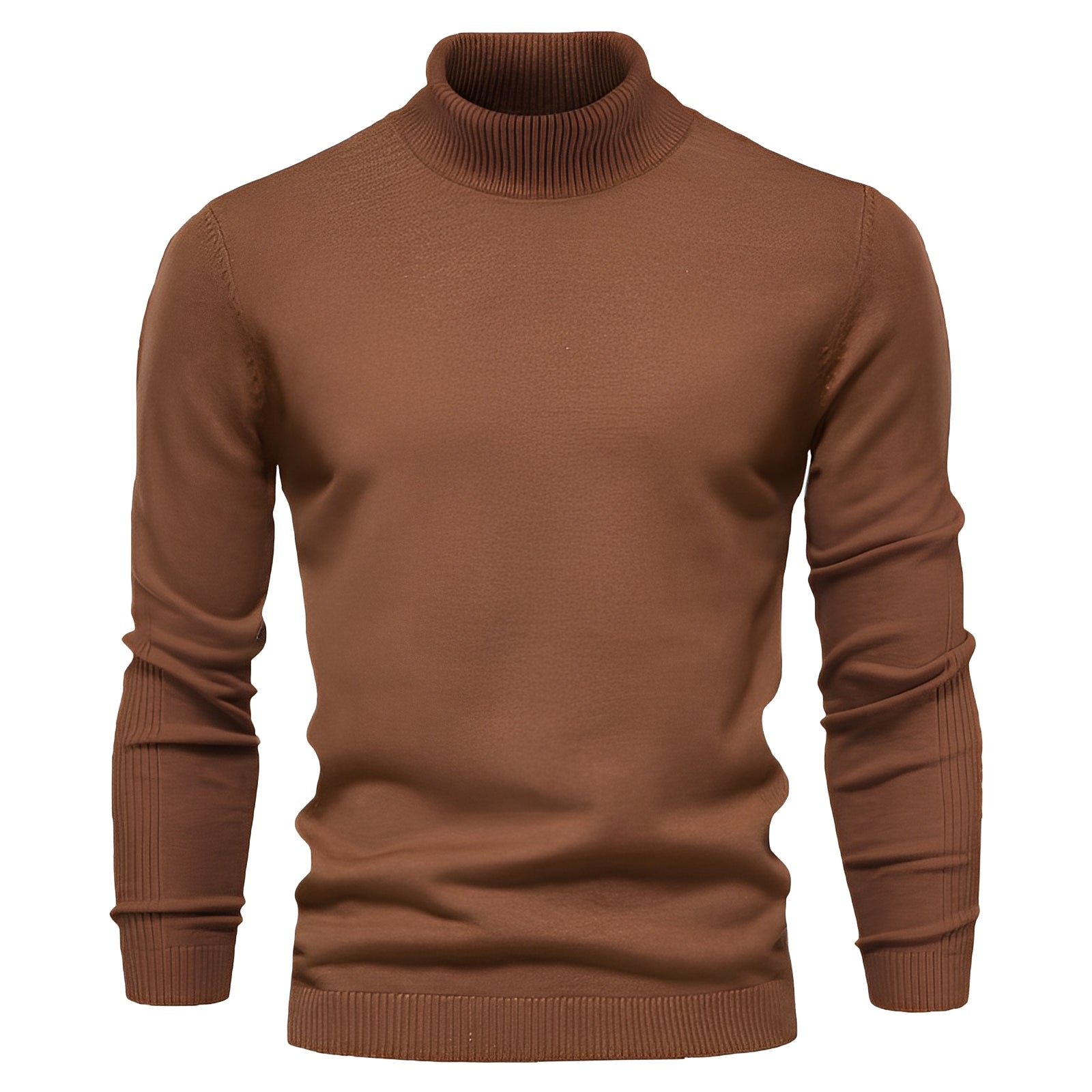 Evans - Maglione a collo alto sottile e sobrio per uomo