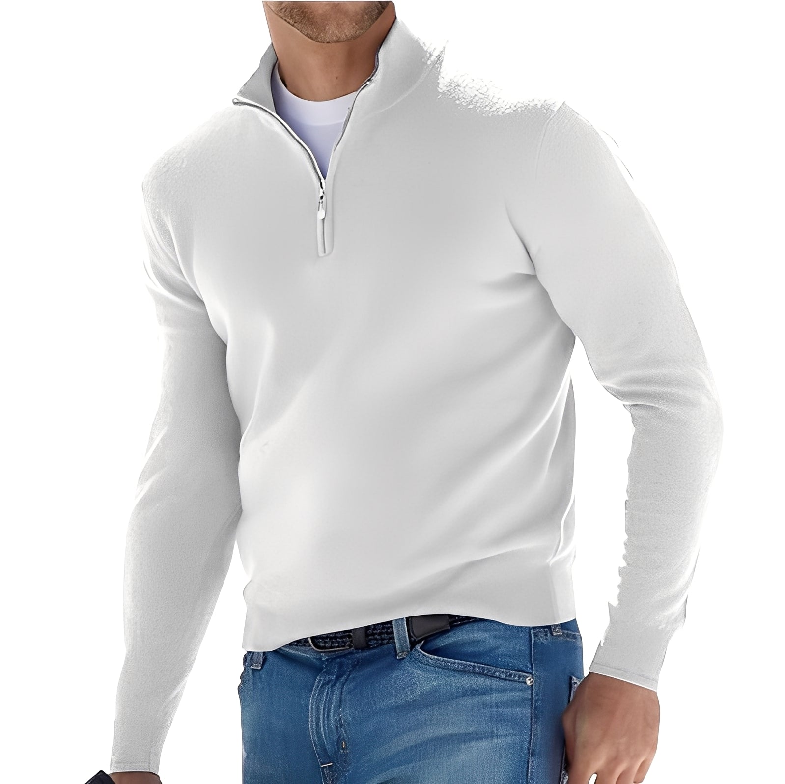 Kennith - Maglione casual con zip per uomo