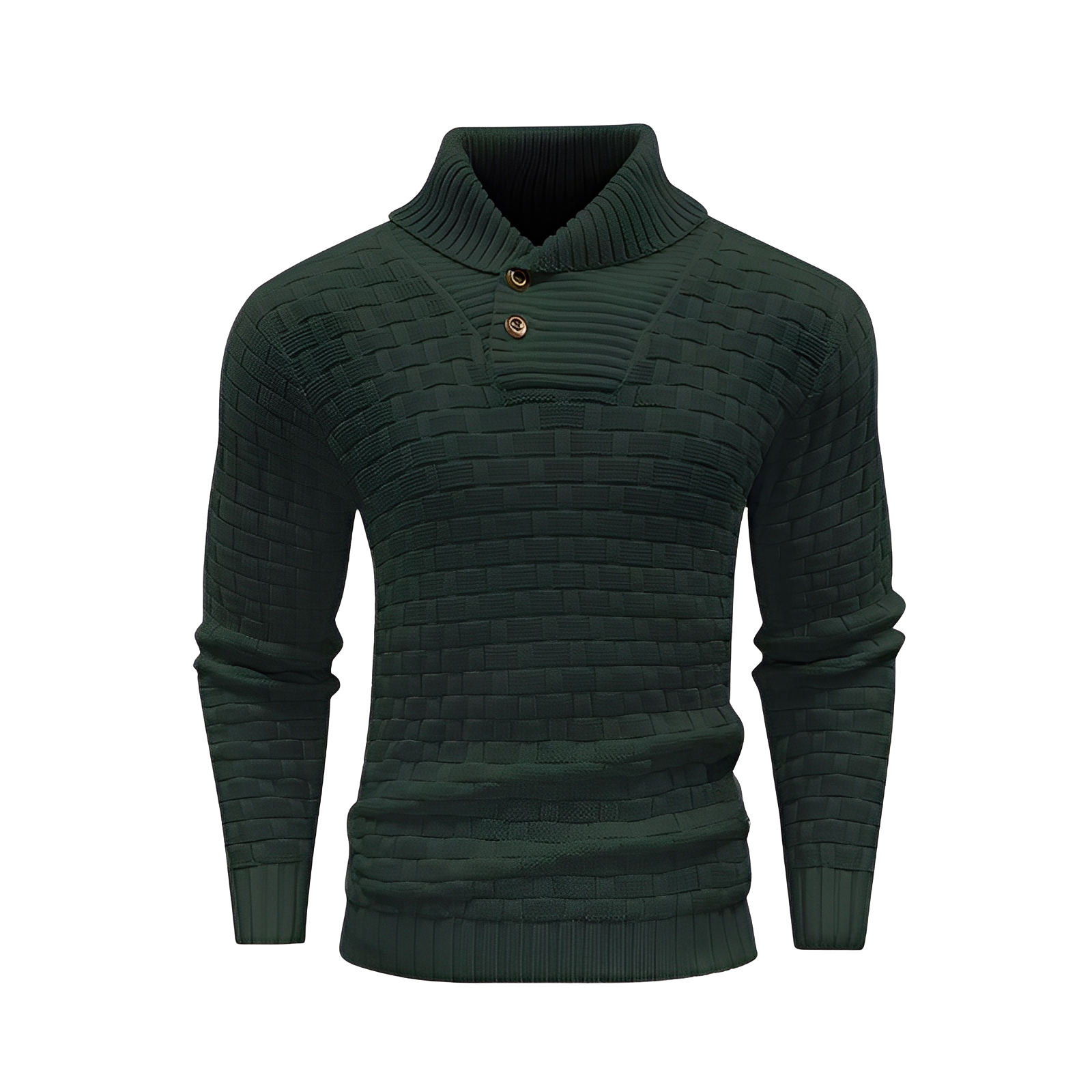 Branson - Maglione casual a maglia con collo alto per uomo