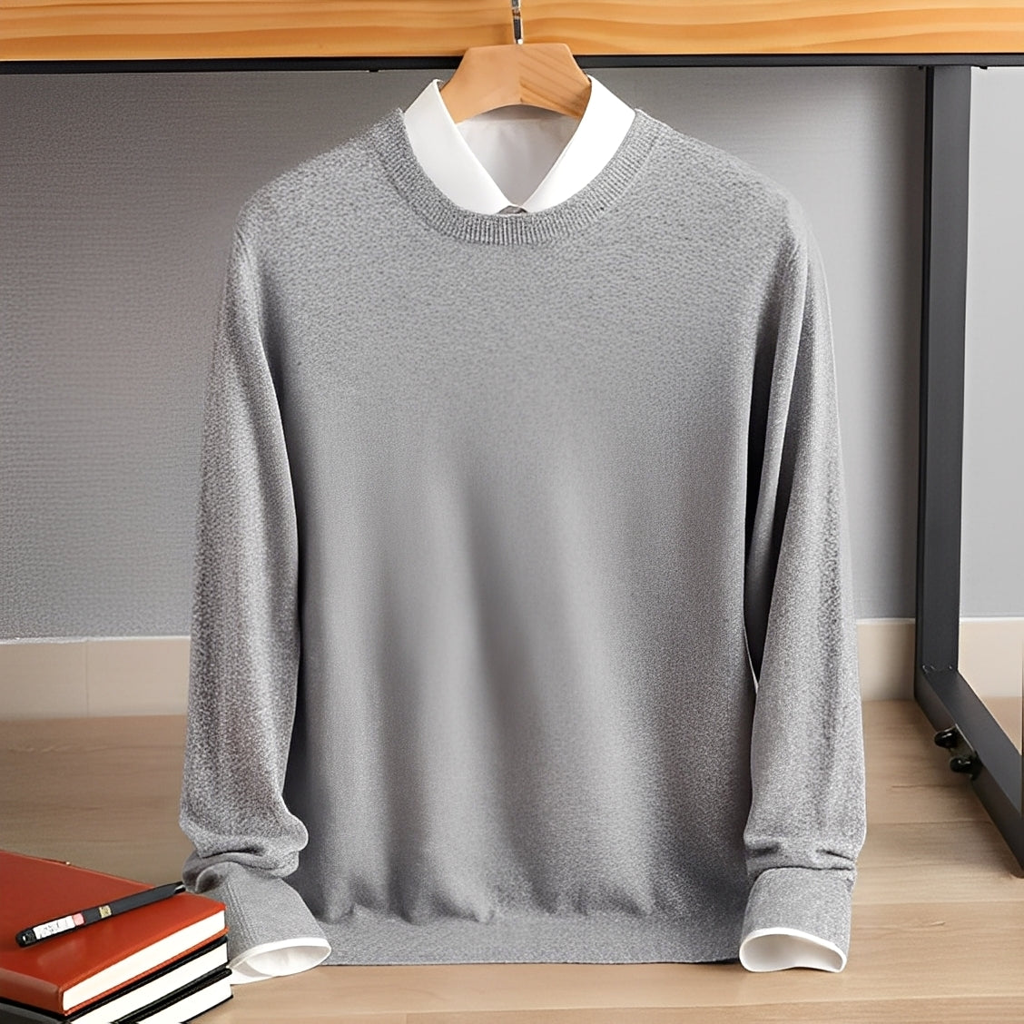 Inigo - Moderno maglione in cashmere a taglio morbido per uomo