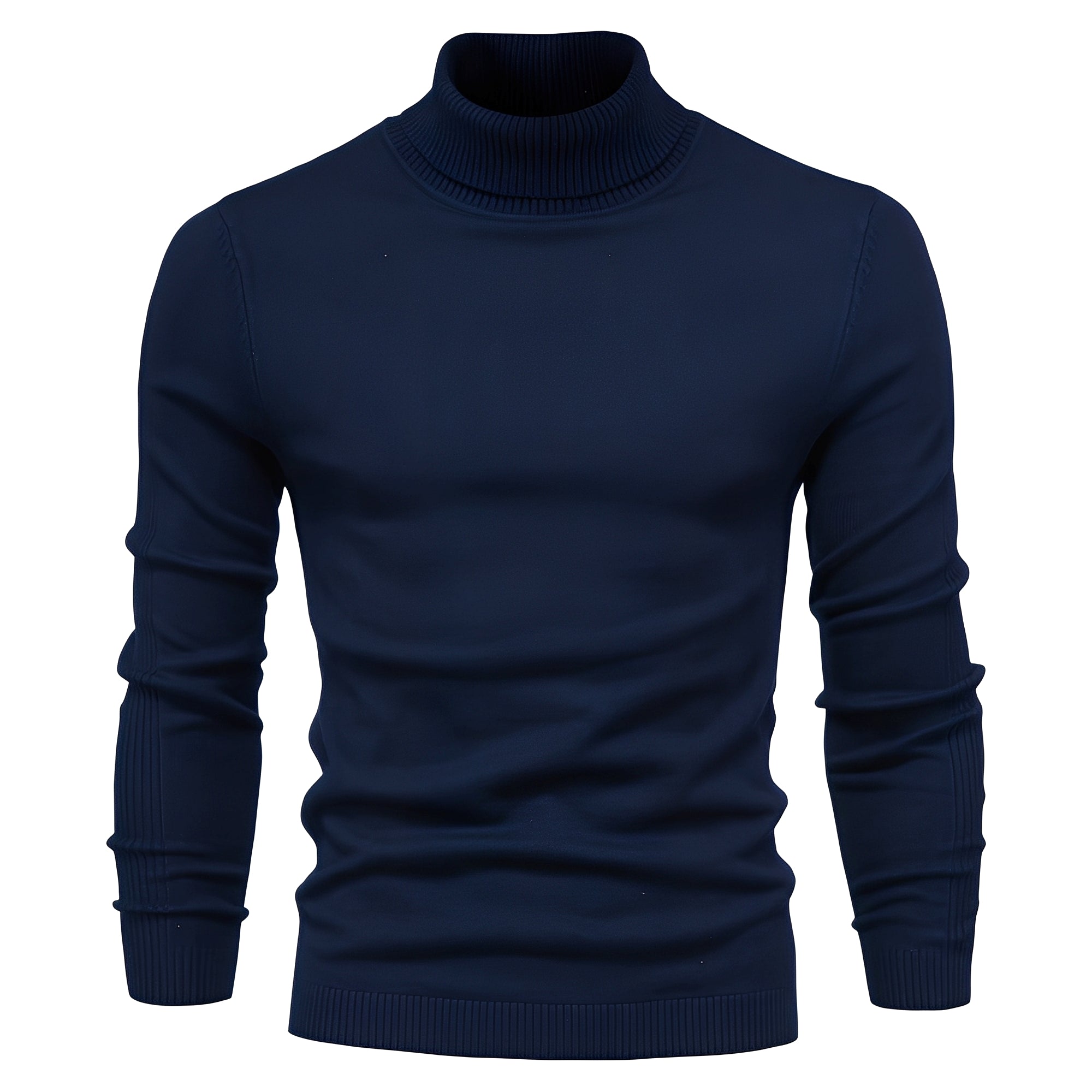 Evans - Maglione a collo alto sottile e sobrio per uomo