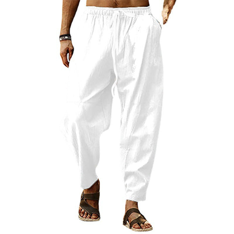 Titus - Pantaloni da spiaggia per uomini in cotone e lino
