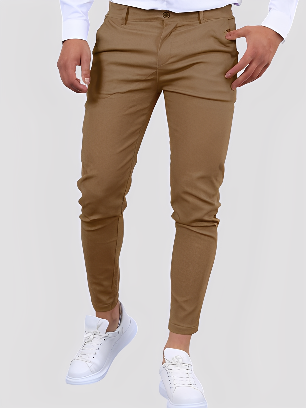 Shelton - Pantaloni stretch casual a aderenza per uomo