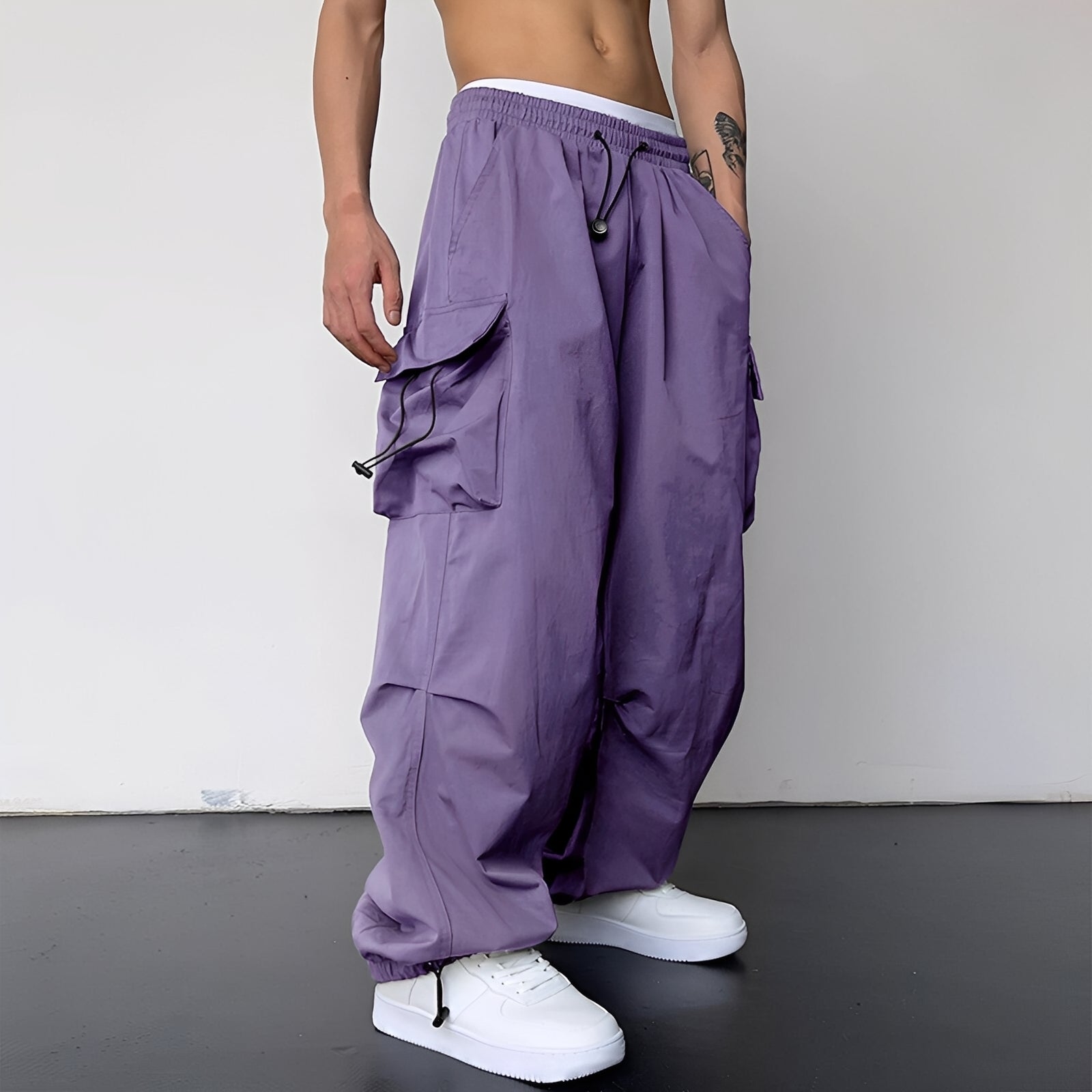 Kaleb - Pantaloni Cargo Baggy Eleganti per Uomo