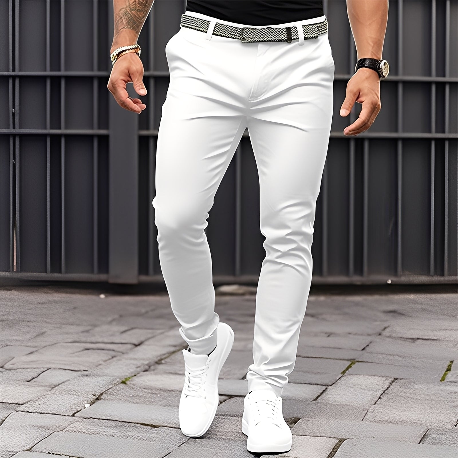 Raphael - Pantaloni casual a gamba stretta per uomini