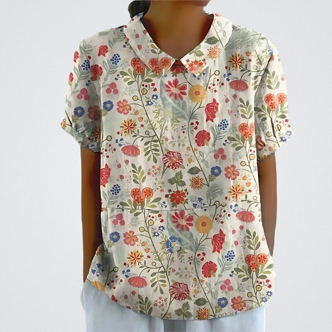 FABIANA|BLUSA FLOREALE ELEGANTE