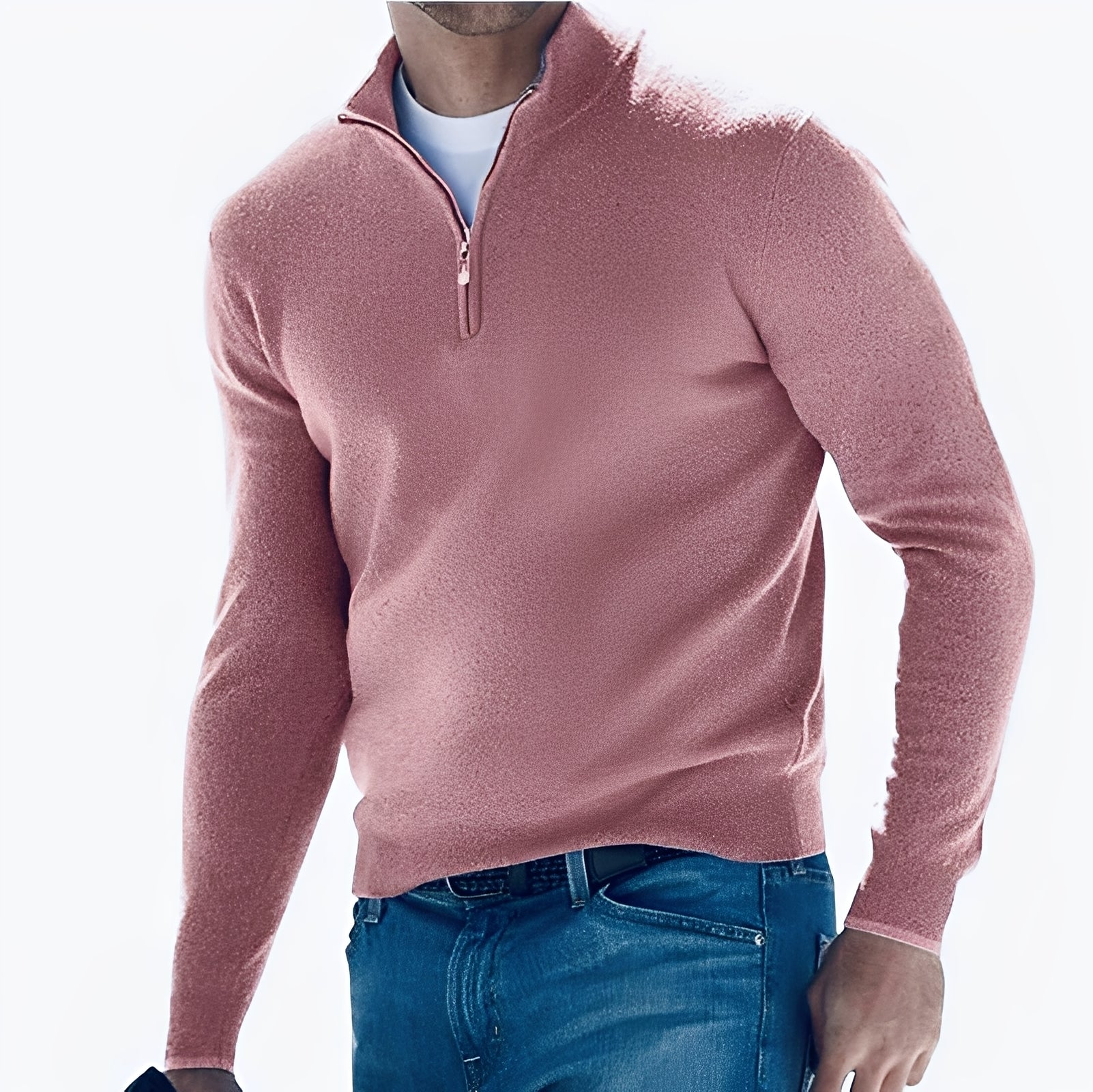 Rufus - Giacca casual con zip e collo alto per uomo