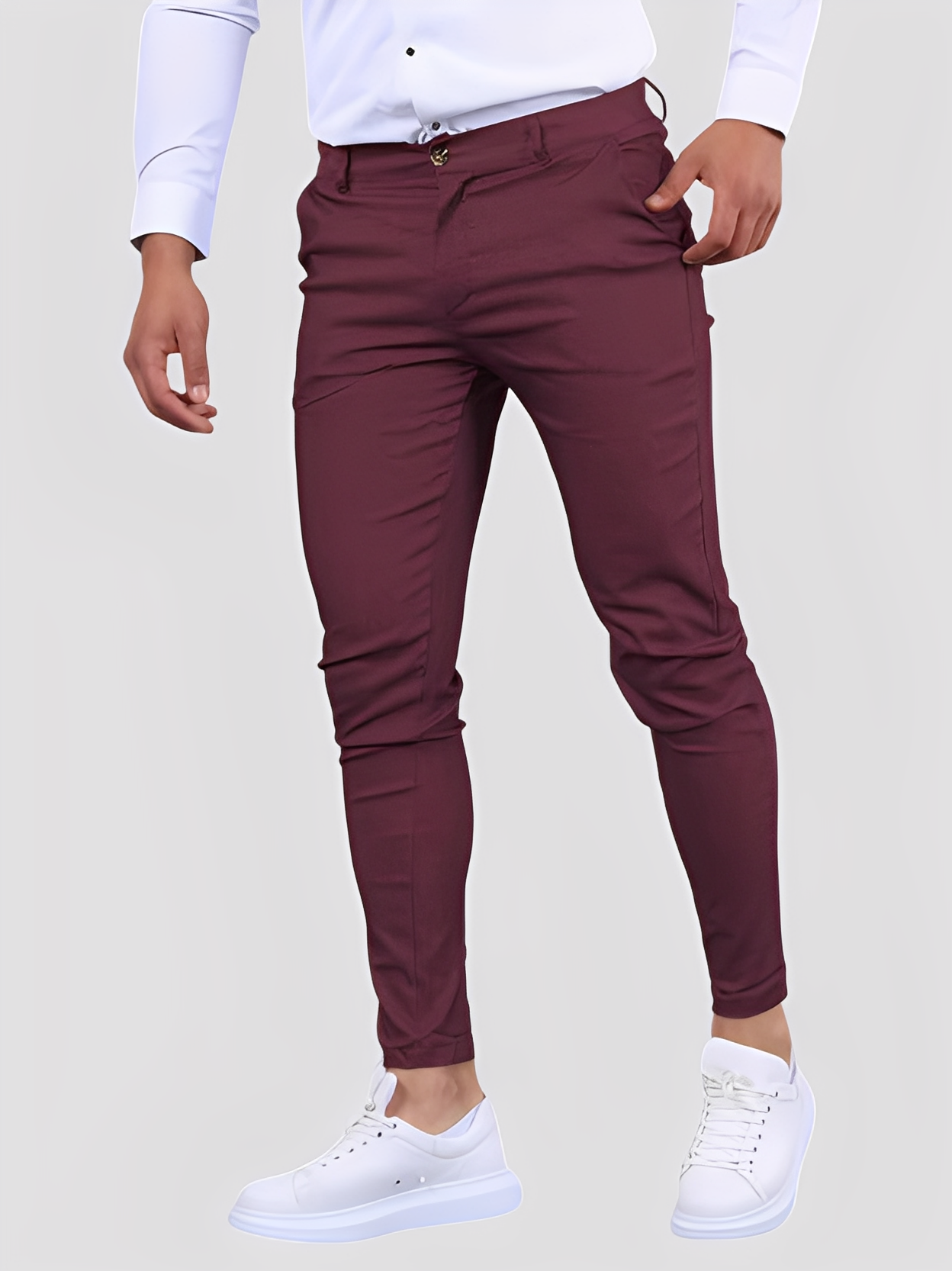 Shelton - Pantaloni stretch casual a aderenza per uomo