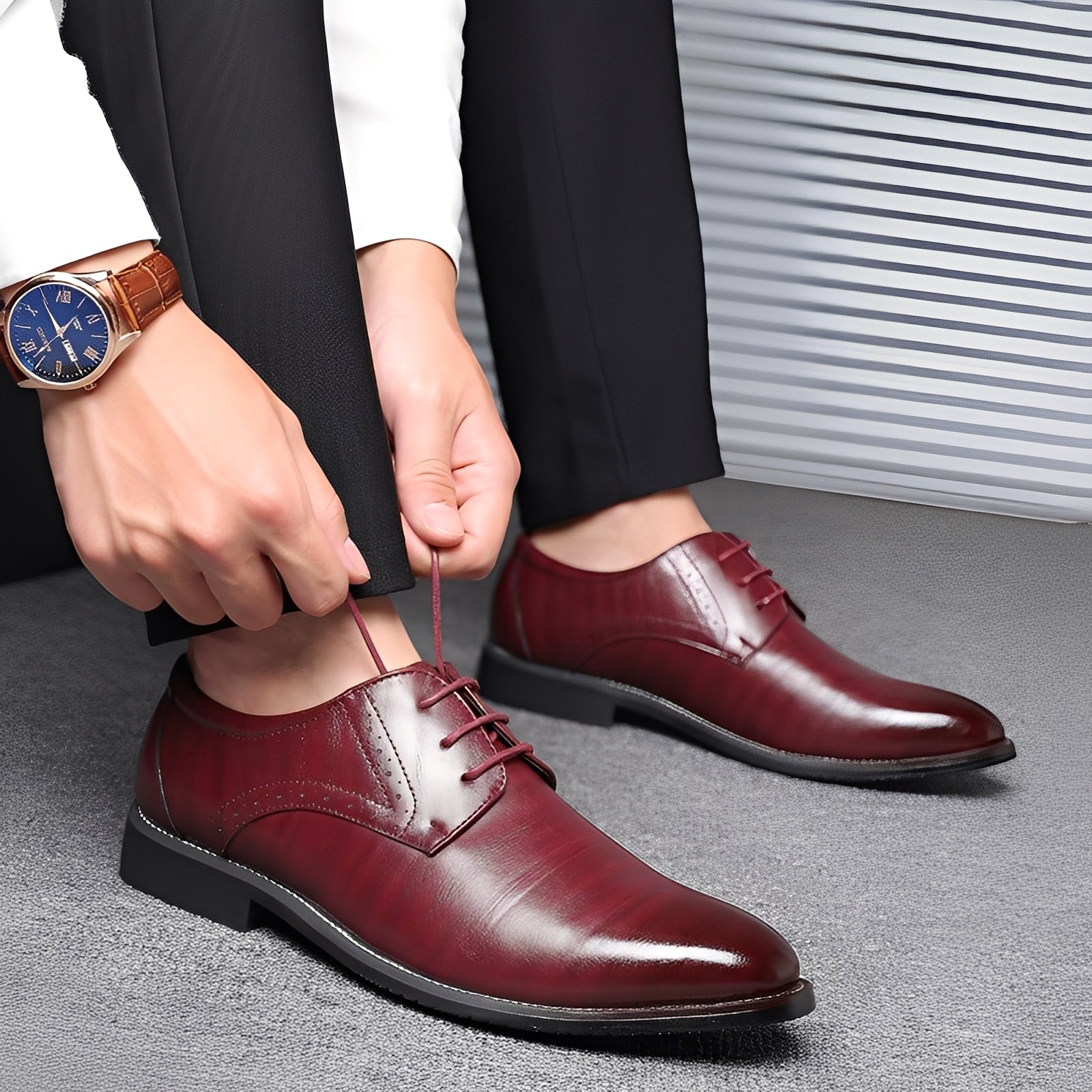 Beckham - Scarpe Formali Stringate in Stile Brogue per Uomini