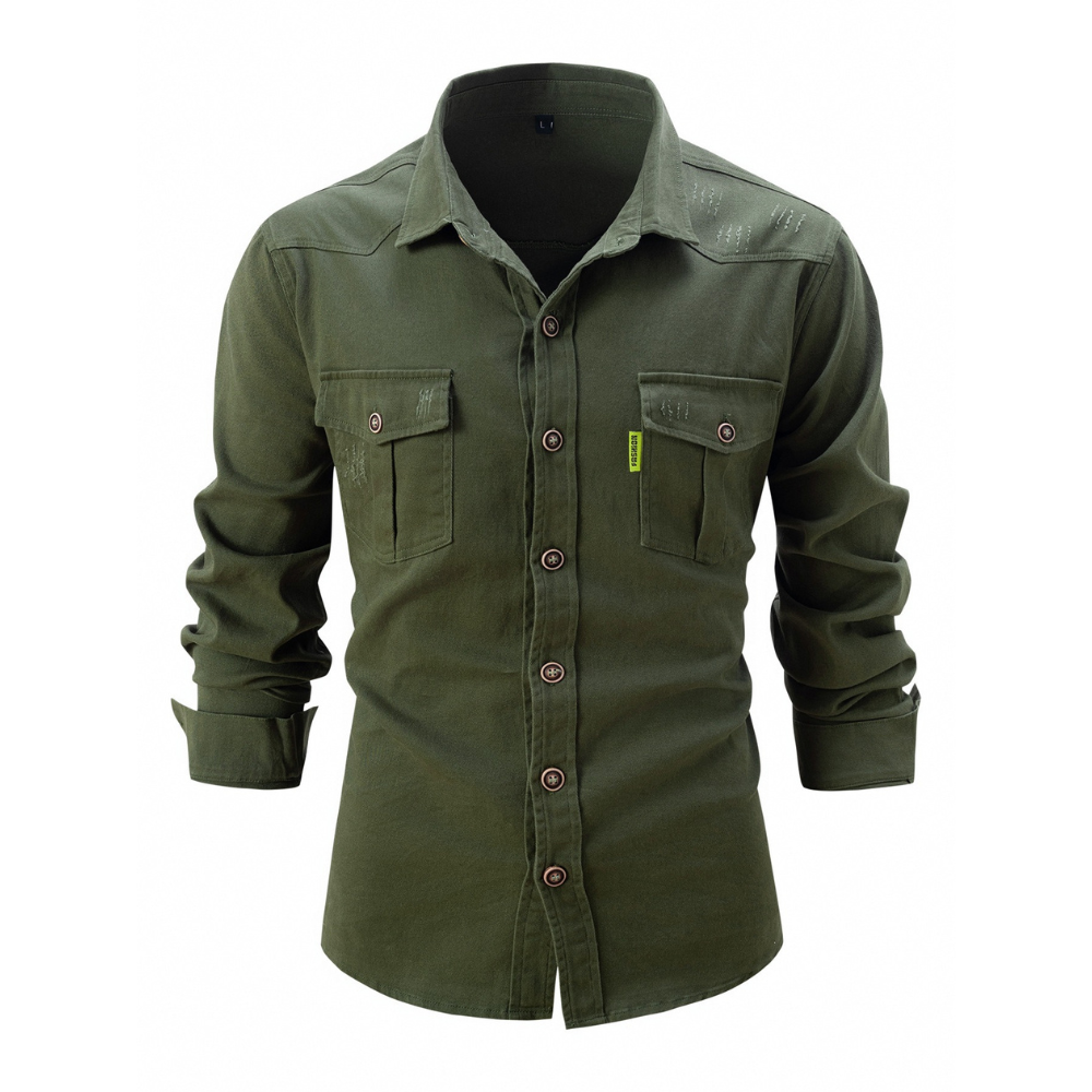 Marlon - Camicia casual e comoda in tessuto elasticizzato per uomo