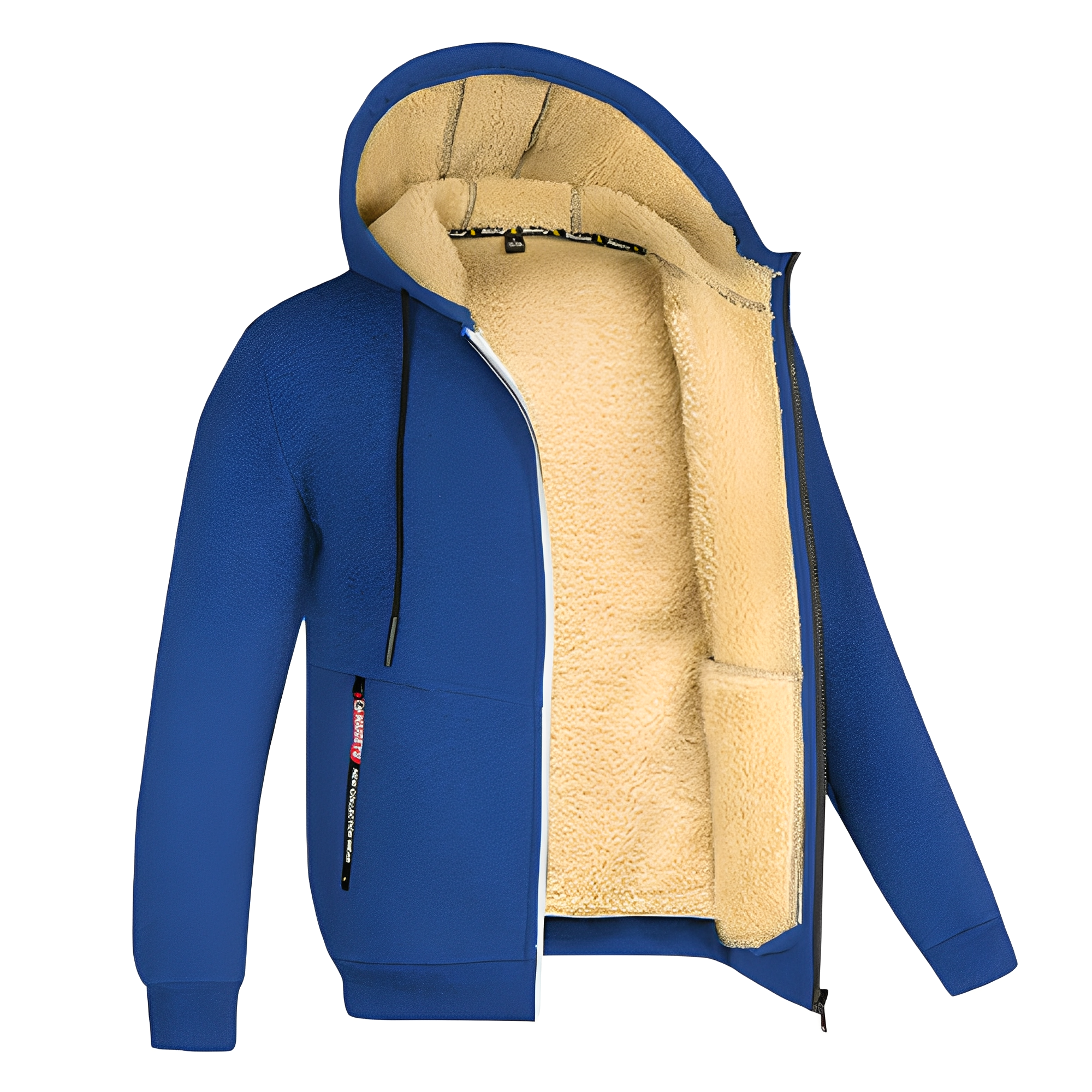 Davin - Giacca in pile casual con cappuccio per uomini