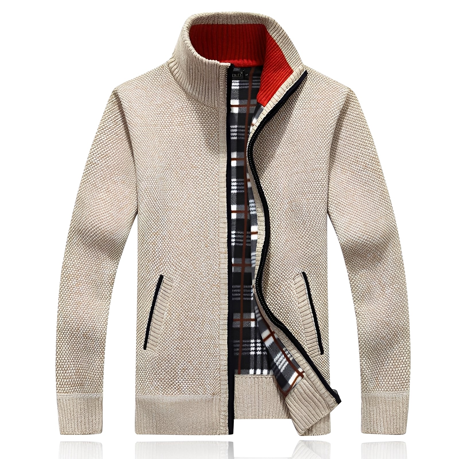 Samson - Giacca casual con fodera in pile per uomo