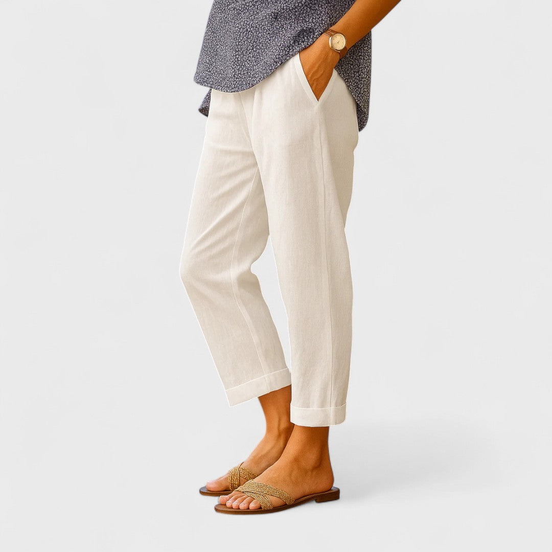 Beatrice | Pantaloni in Lino Artigianale da Donna