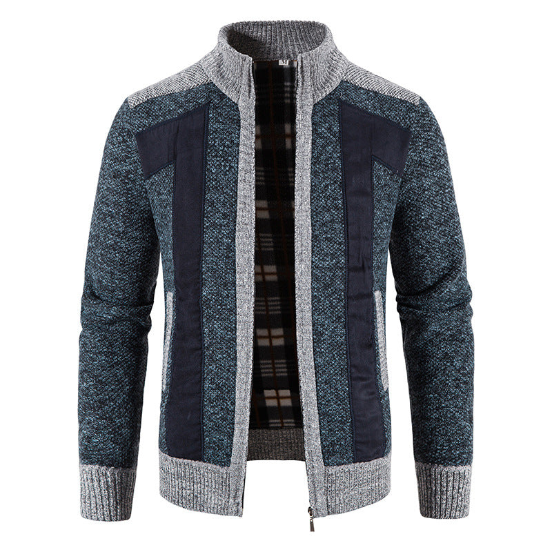 Domenic - Giacca in pelliccia casual con zip per uomini