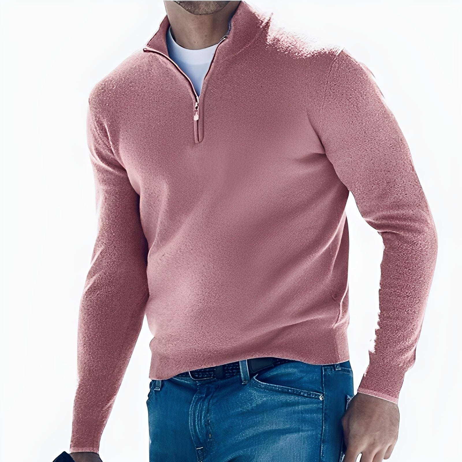 Fredric - Maglione casual con zip per uomini