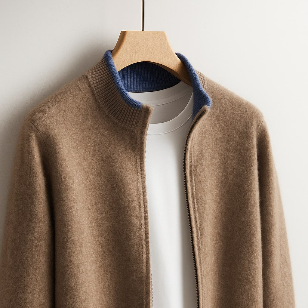 HARVEY™|GIACCA ZIP IN LANA ELEGANTE