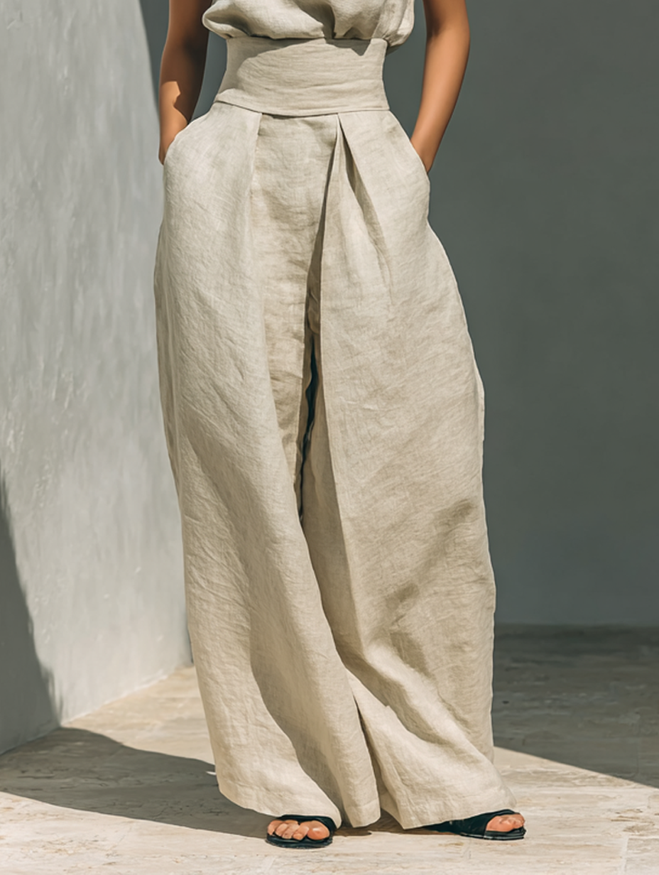 Chiara™ | Completo Minimal in Cotone e Lino