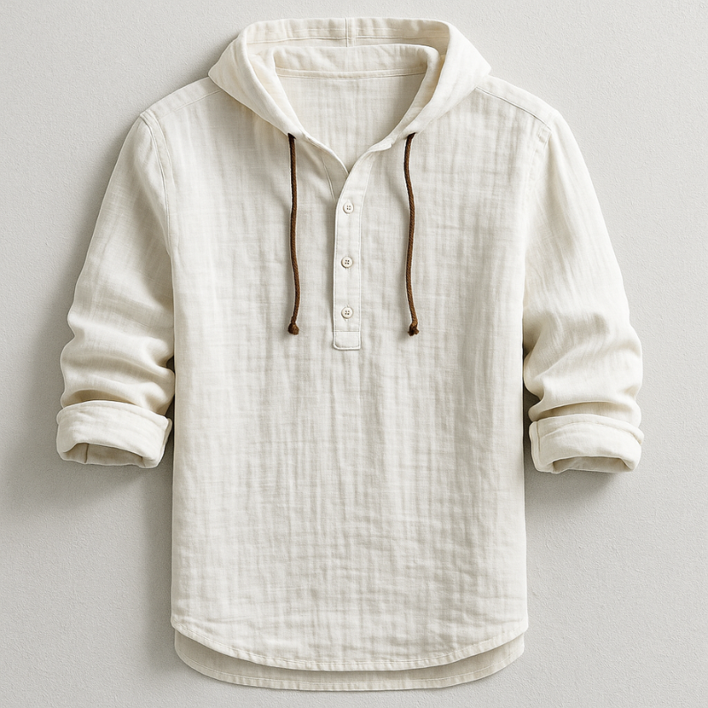 Lorenzo™ | Camicia con cappuccio in lino raffinato