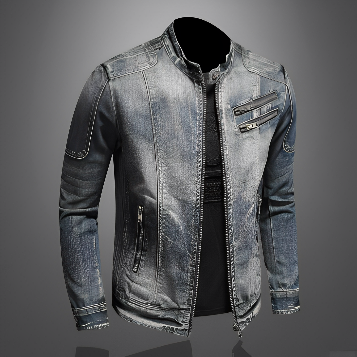 Lucas - Giacca di jeans elegante con tasche per uomini