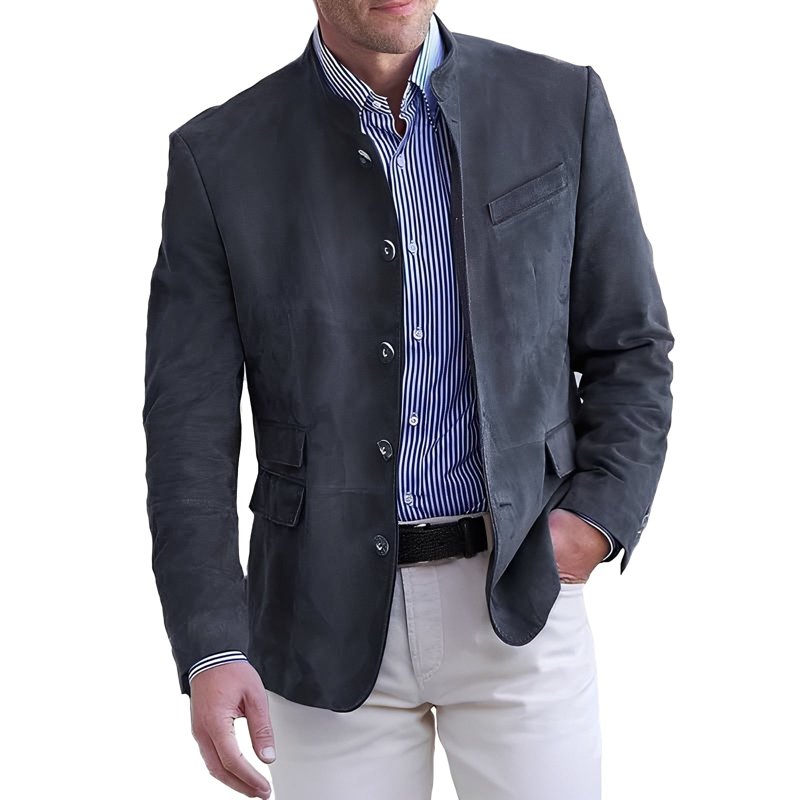 Geoffrey - Giacca casual con bottoni per uomo
