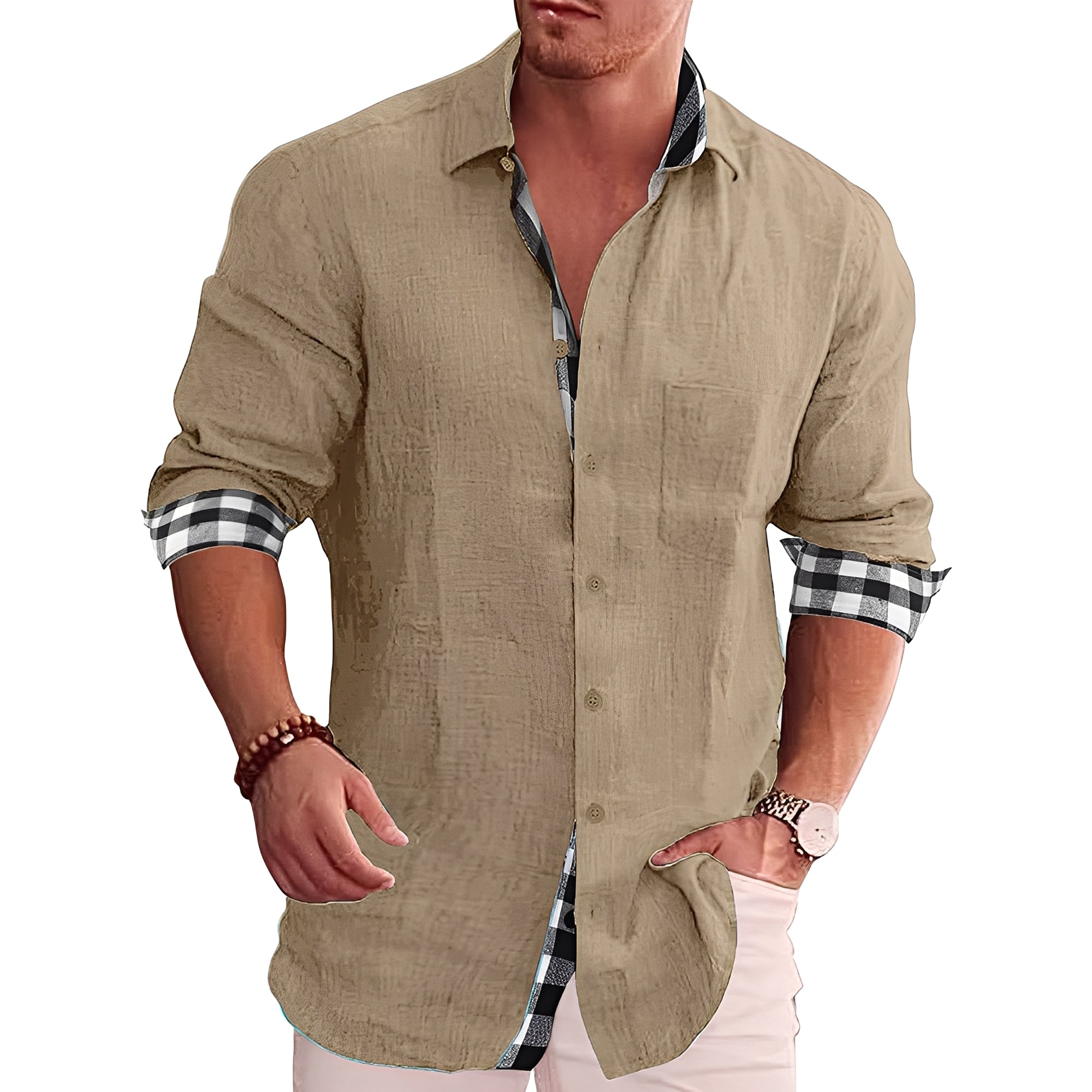 Ronald - Camicia casual a quadri per uomo