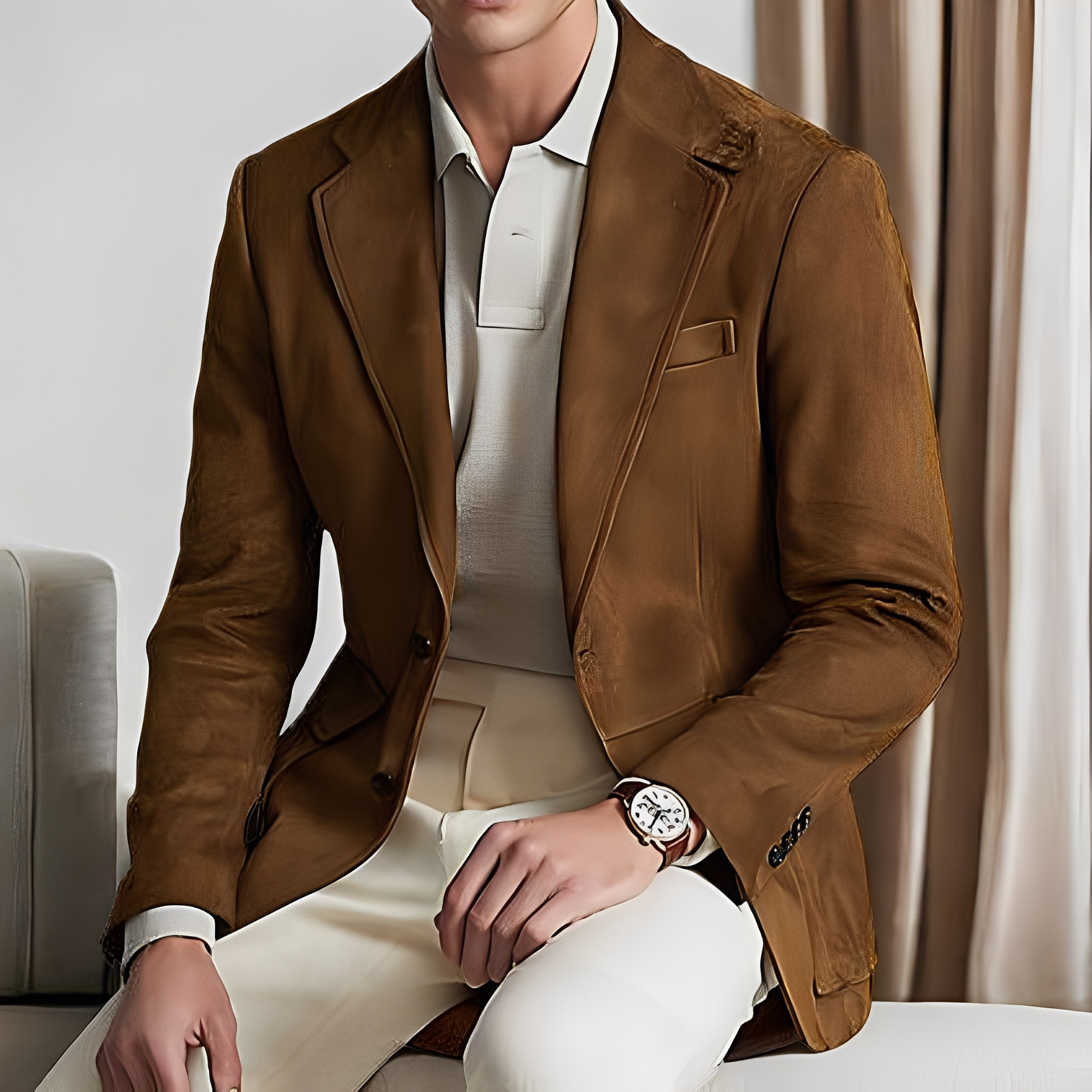 Martin - Elegante giacca da abito con bottone per uomo