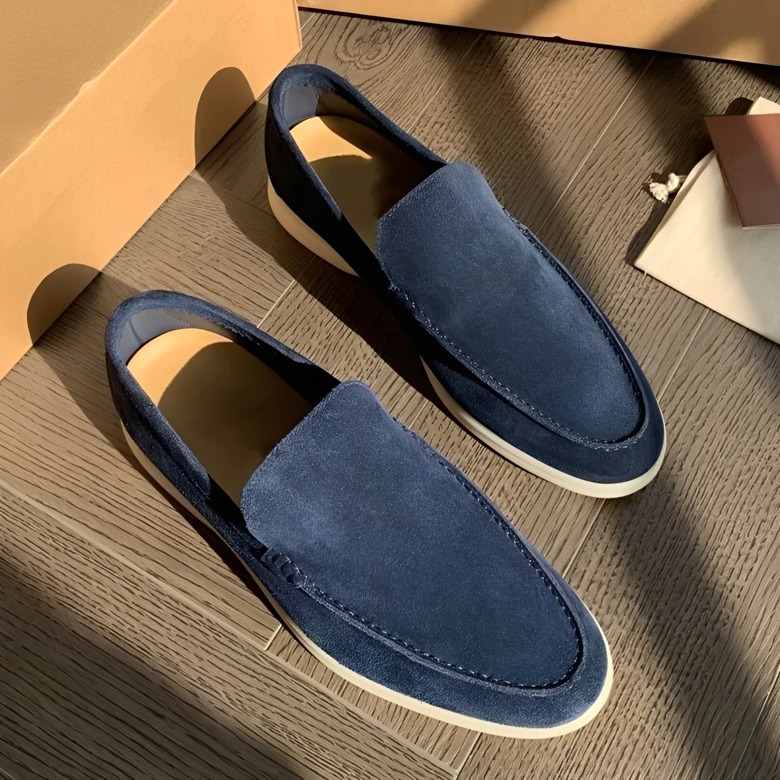 Dwayne - Eleganti mocassini in pelle piatta per uomo