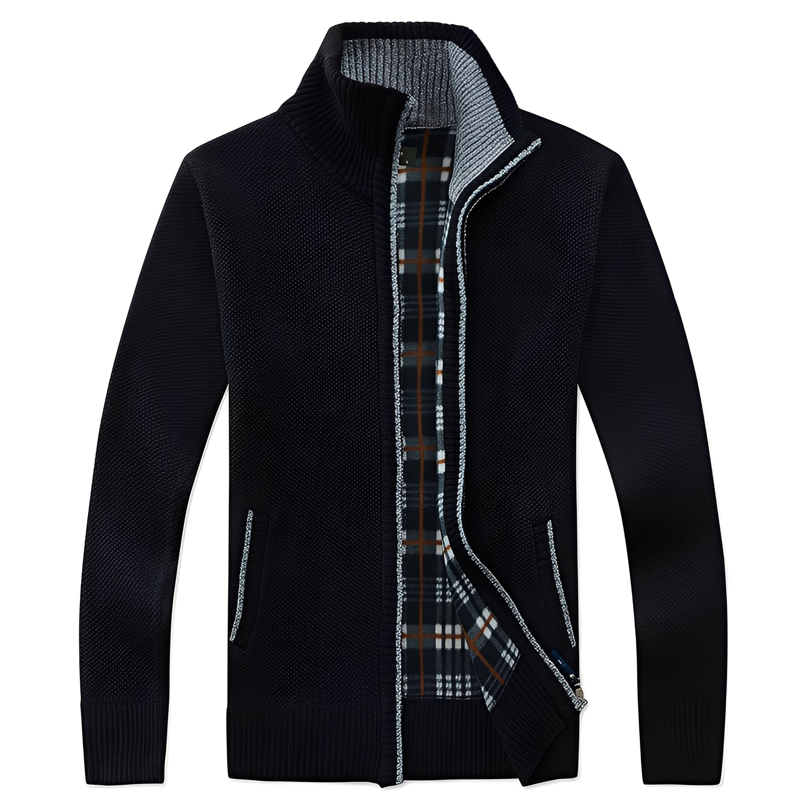 Shaw - Classica Cardigan con Fodera per Uomini