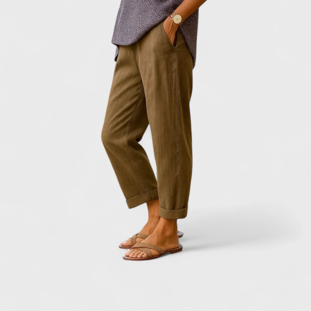 Beatrice | Pantaloni in Lino Artigianale da Donna