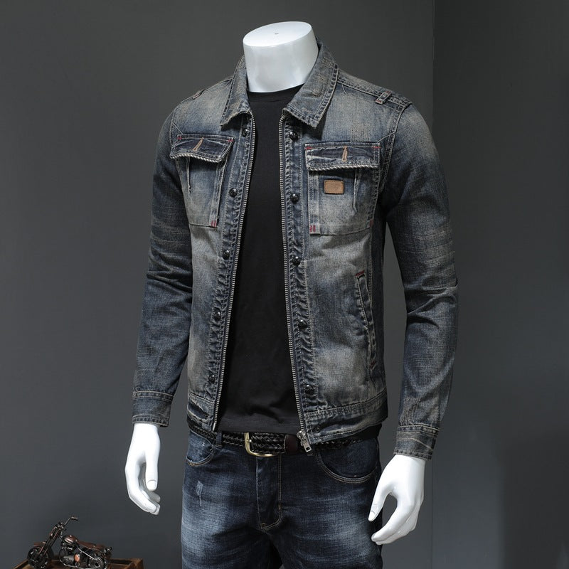 Lennon - Classica giacca di jeans ampia per uomini