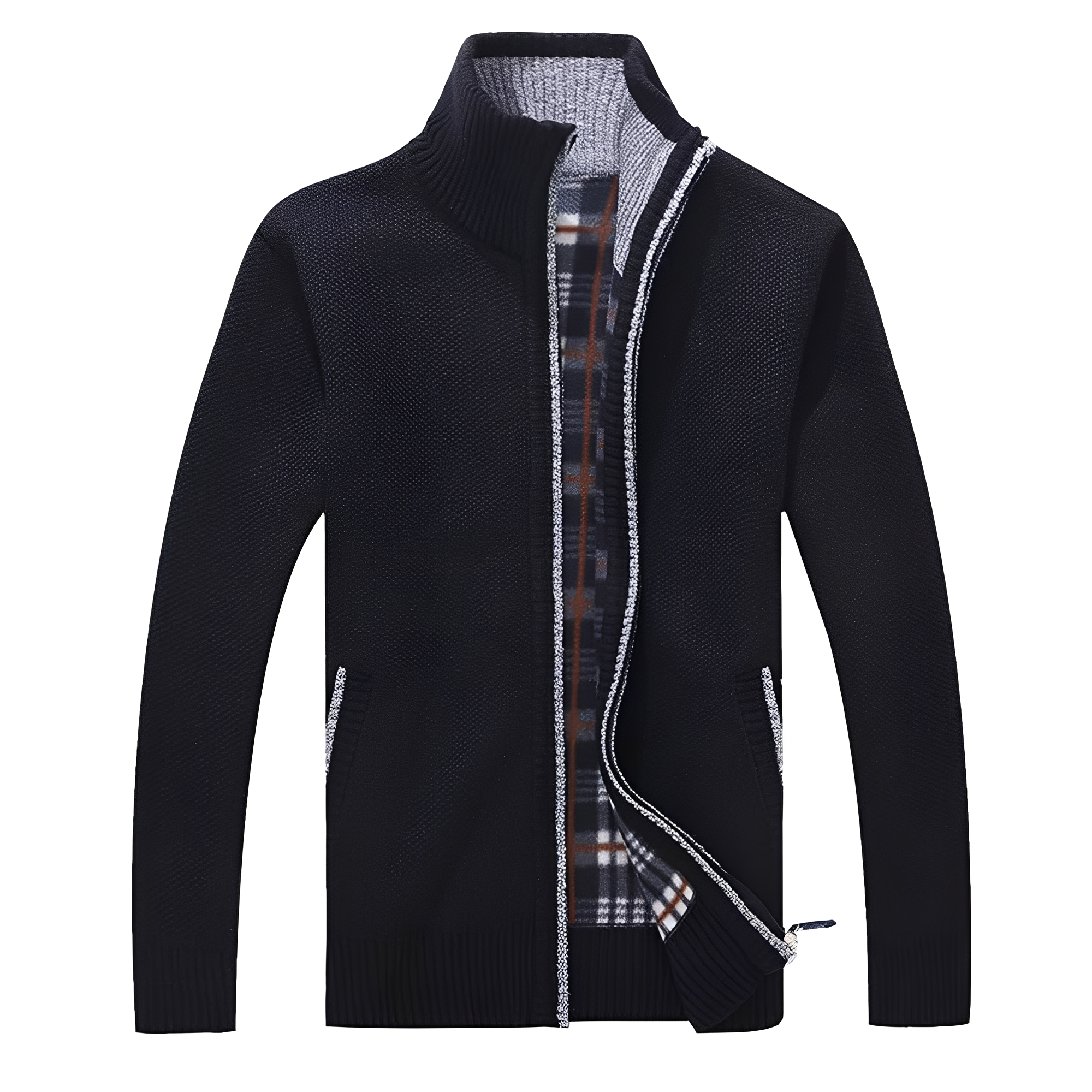 Malinda - Cardigan elegante con morbida fodera in pile per uomo