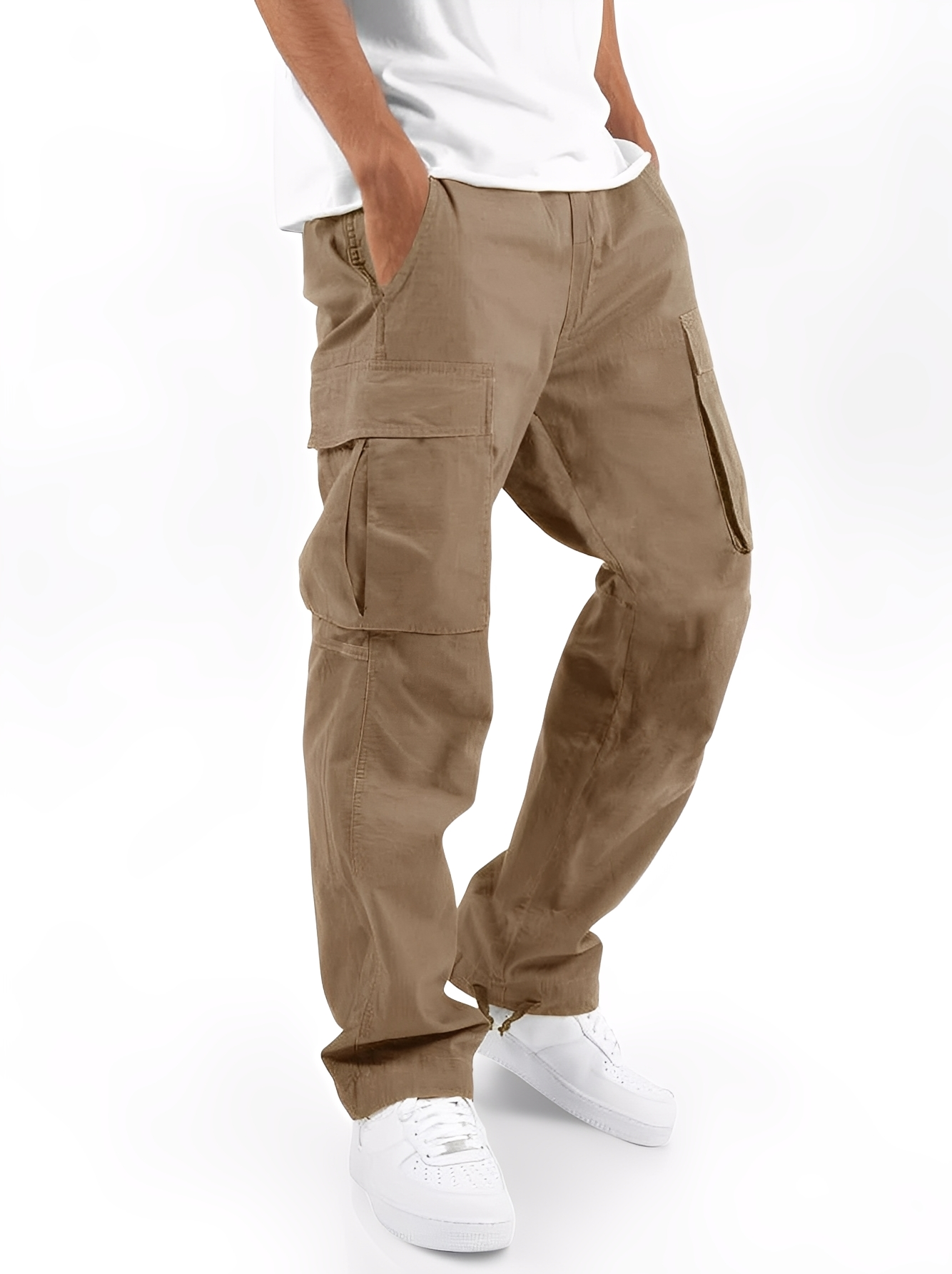 Cooper - Pantaloni cargo casual con coulisse per uomini