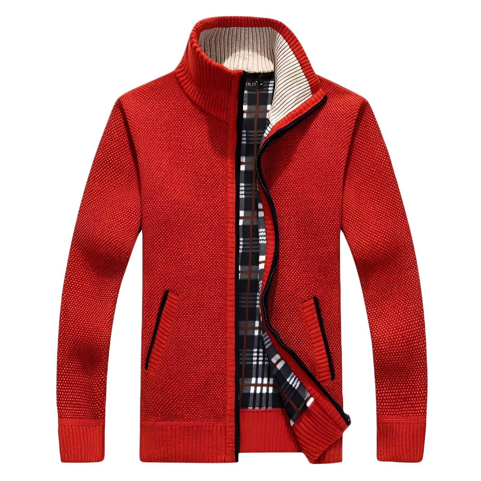 Shaw - Classica Cardigan con Fodera per Uomini