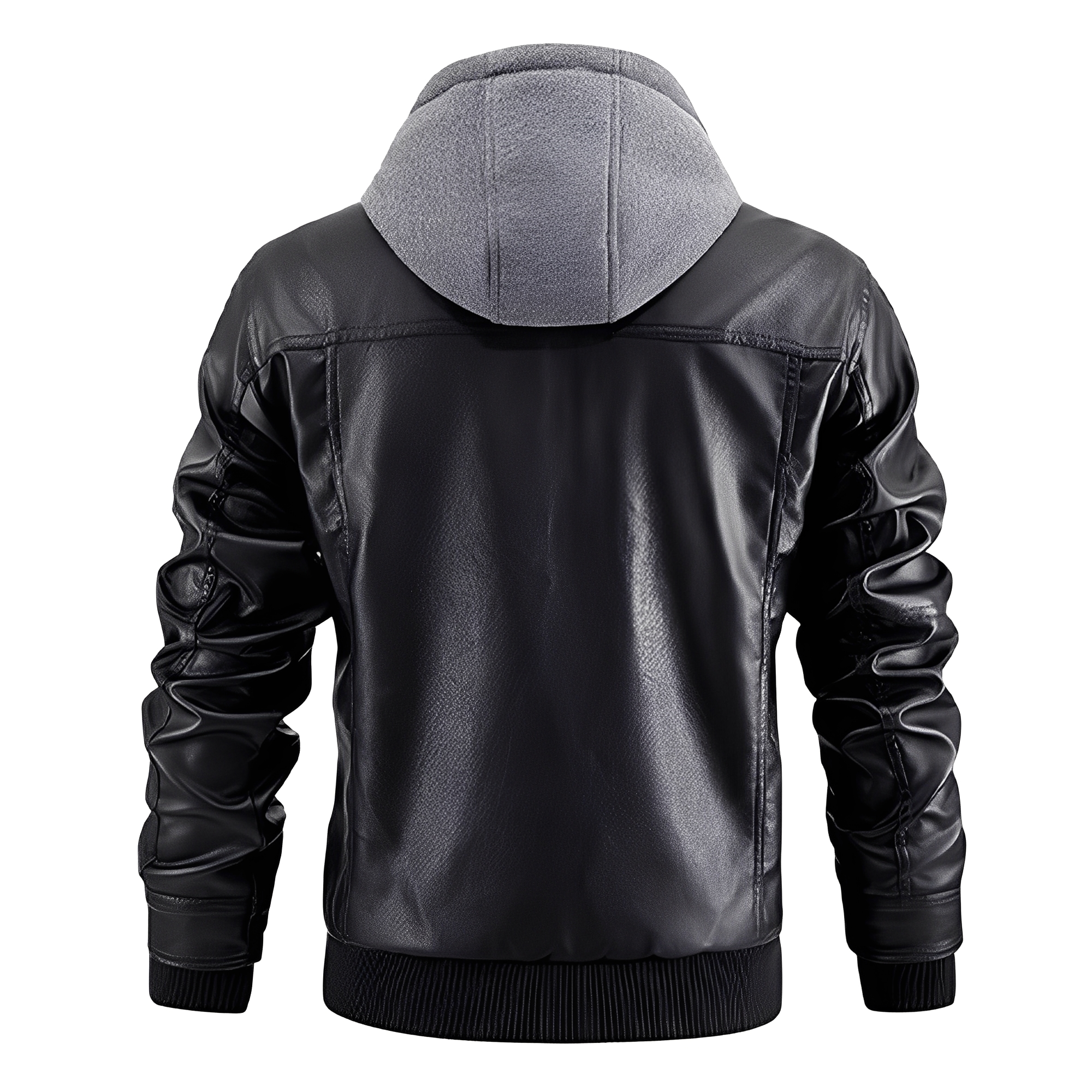 Everard - Giacca moto classica con cappuccio per uomo