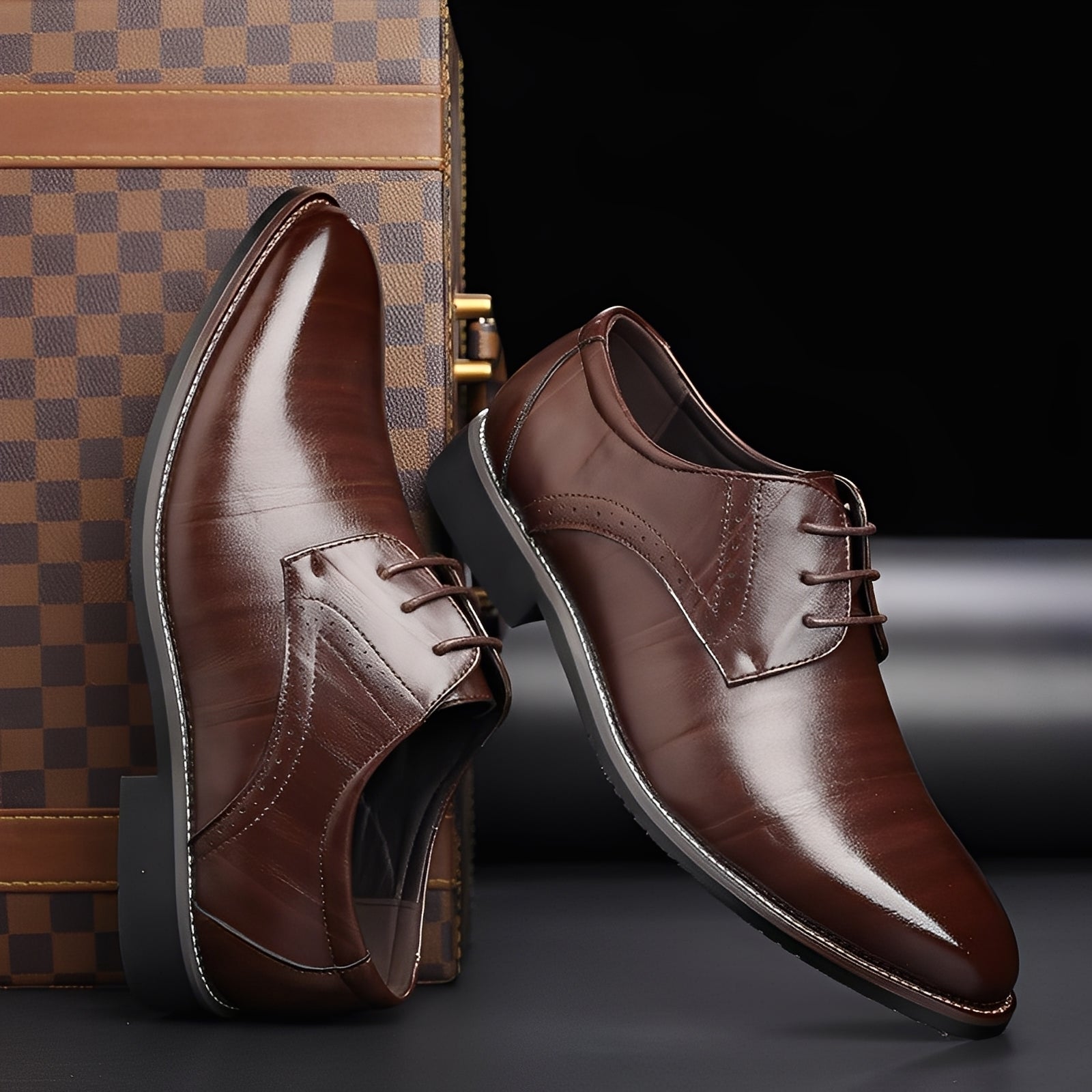 Beckham - Scarpe Formali Stringate in Stile Brogue per Uomini