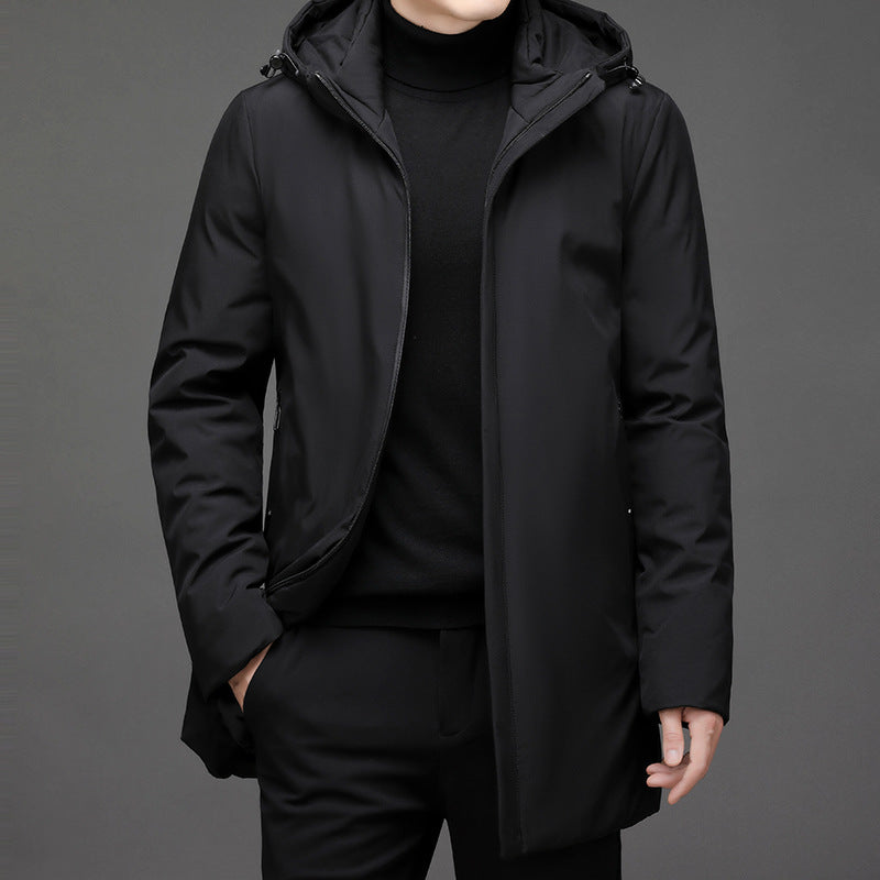 Gerrard - Cappotto casual imbottito con cappuccio per uomo