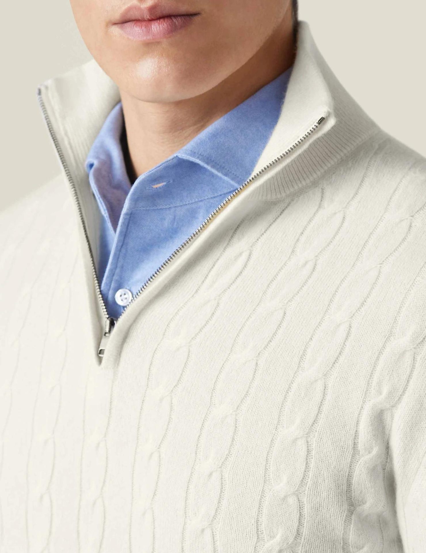 Zephyr - Maglione a trecce con zip